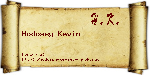 Hodossy Kevin névjegykártya