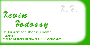 kevin hodossy business card